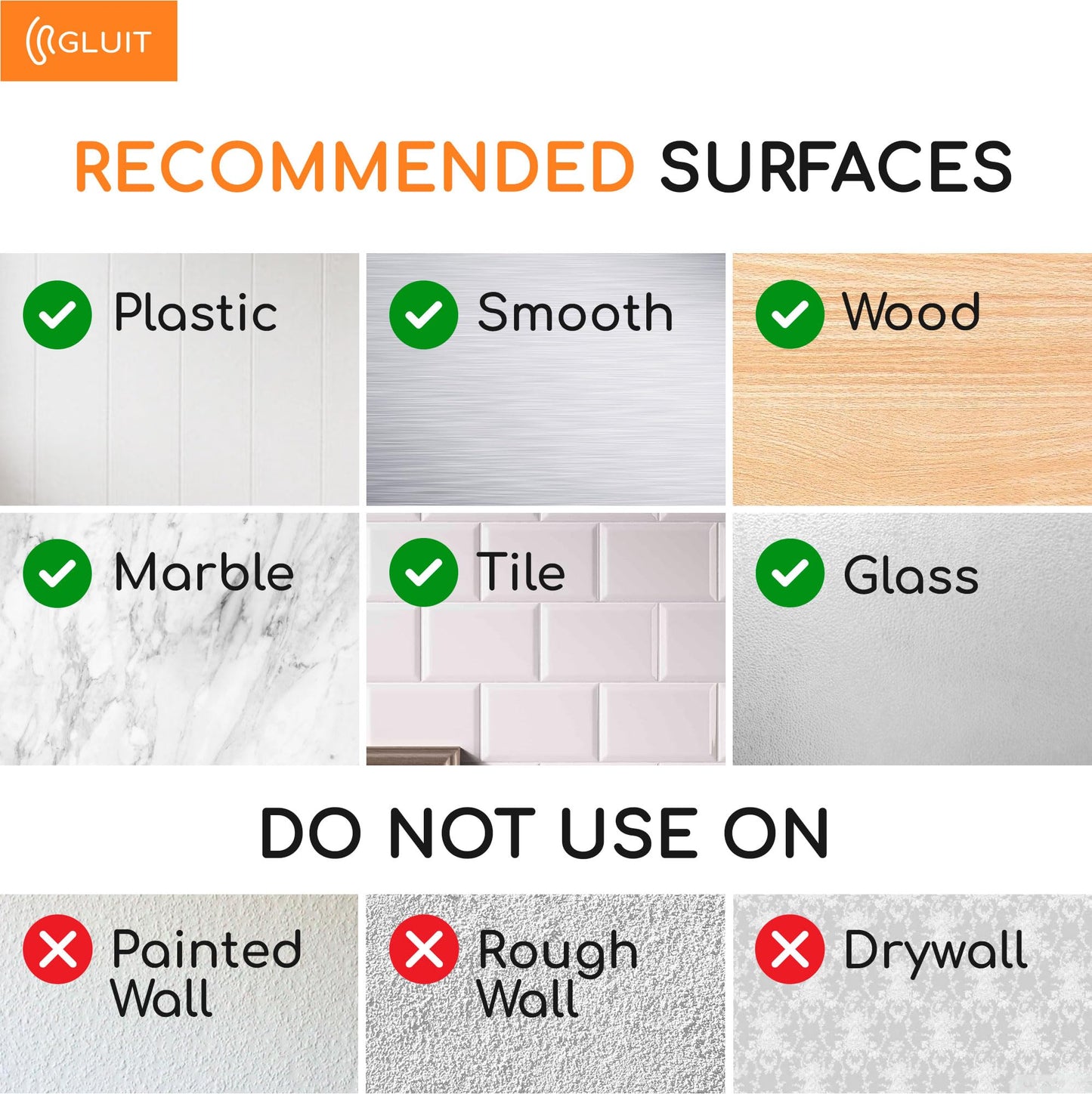 GLUIT Adhesive Wall Hooks for Hanging Heavy Duty 22 lbs Hooks for Walls No Damage, Towel Sticky Clear Hooks, Waterproof, Home, Bathroom, Kitchen, Office, and Outdoor, 40 Pack