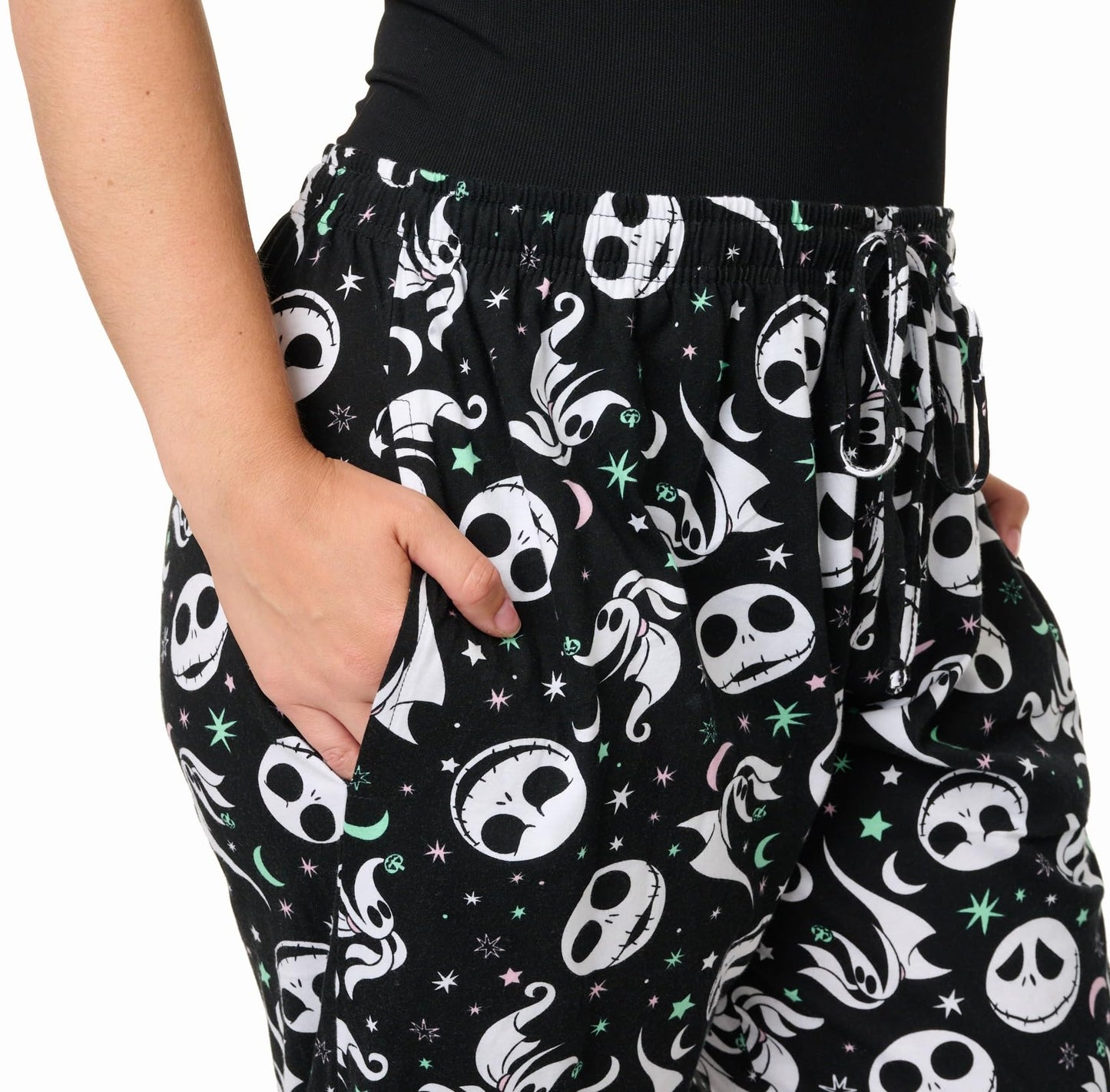 Disney Womens Lounge Pants Pajama Bottoms AOP (Jack Skellington & Zero, 3X)