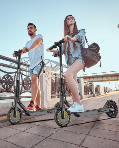Electric Scooter, 350W/500W Motor, 8.5''/10''Tires, Top Speed 16/19/22 mph, Max 12/21/23Miles Ranges, Foldable E Scooter for Adults (H5-187Wh-350W)
