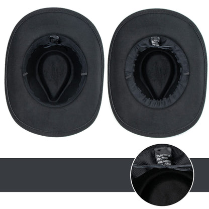 Classic Western-Cowboy-Hat Men Womens Wide Brim Cowgirl Hats Felt Fedora hat (S-M)