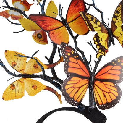 Coucoland Butterfly Headband Fascinator Hat - Monarch Butterfly Headband Crown Tea Party Halloween Costume Headpiece, yellow