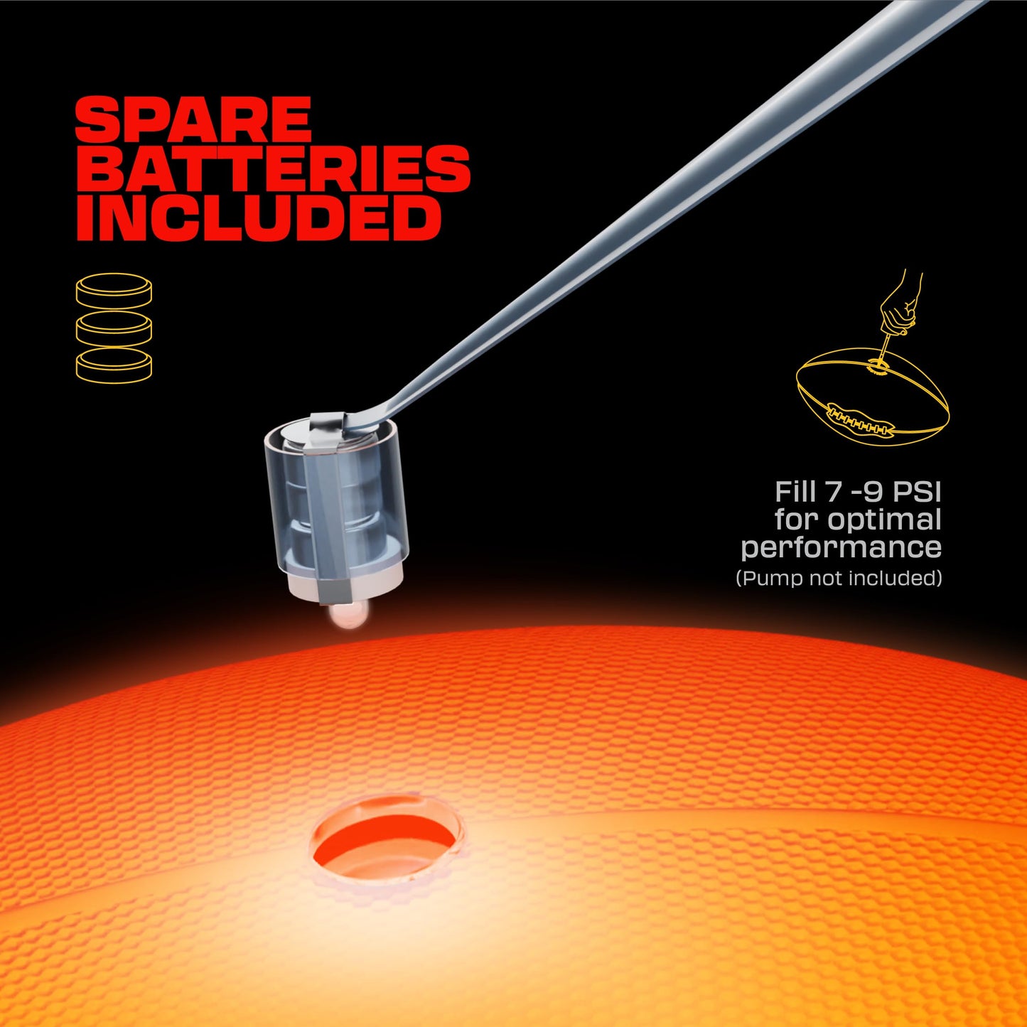 FlashCatch Light Up Football - Glow in The Dark Ball - NO 6 - Boys Gifts - Outdoor Sports, Birthday Gifts for Boys 8-15+ Year Old - Kids Teenage Youth Gift Ideas - Boy Toys Ages 8 9 10 11 12 13 14 15