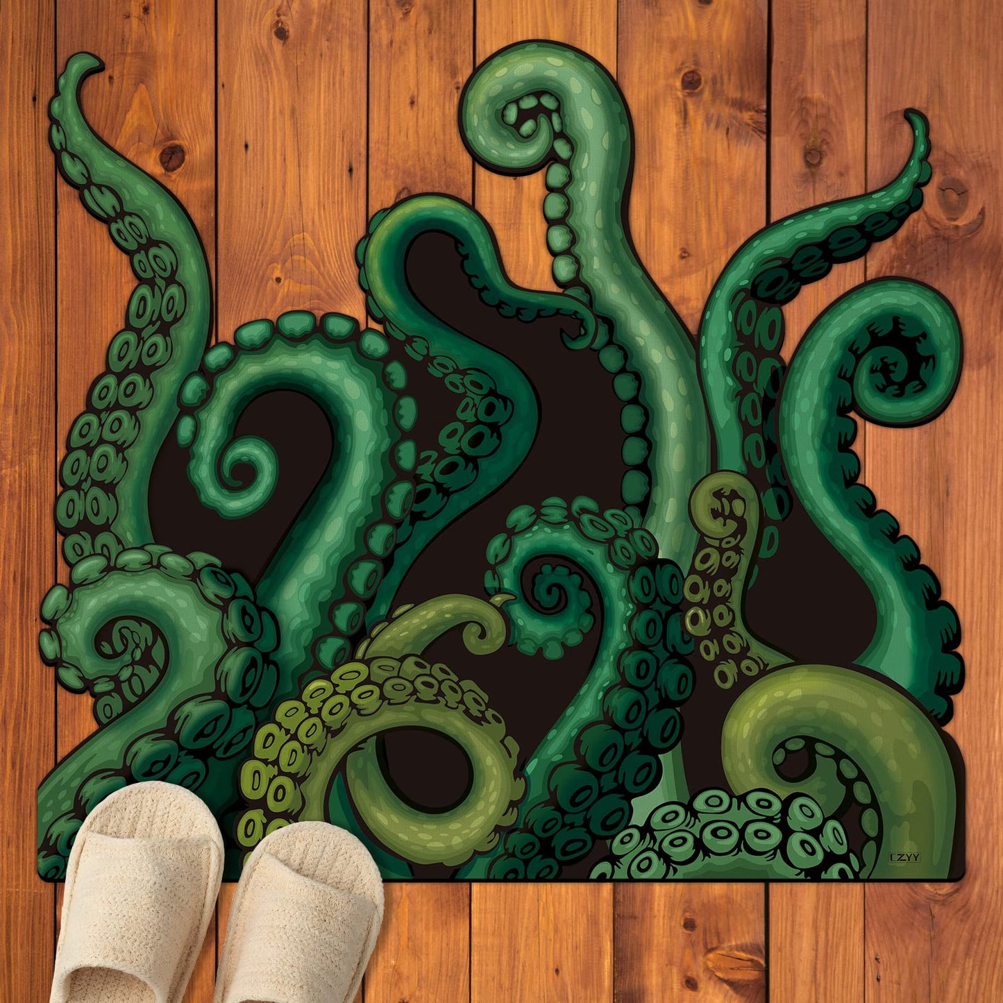 CZYY Cthulhu Tentacles Bath Mat Microfiber Water Absorbent Octopus Rug Anti-Slip Backing 27.5"x23.6" - Unique Gift & Decor for Tabletop RPG Gamers, HP Lovecraft Fans and Nautical Enthusiasts