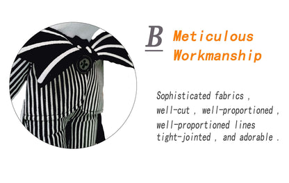 illuOKey Jack Skellington Plush Doll Nightmare Before Christmas Toys - Pumpkin King Plush Stuffed Lovely Baby Dolls, 9.5 Inches