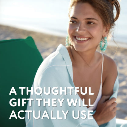 WETCAT Turkish Beach Towel Oversized (38"x71") 100% Turkish Cotton, Made in Turkey - Sand Free, Extra Large, Ultra Soft, Quick Drying, Compact & Lightweight for Travel - Aqua