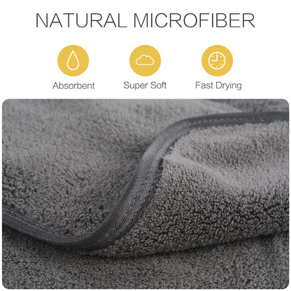 KinHwa Reusable Makeup Remover Cloths Soft Microfiber Face Cleansing Cloth Magically Remove Cosmetics Only with Water 6inch x 12inch 3 Pack Dark-Gray