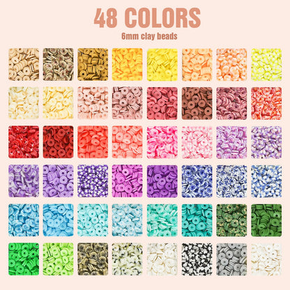 Dowsabel Clay Beads 3 Boxes Bracelet Making Kit, 10800pcs Beads for Jewelry Making, Letter Beads for Friendship Bracelets DIY Arts and Crafts Gifts for Girls Adults