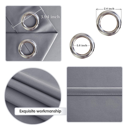 DWCN Room Divider Curtain - Extra Wide Blackout Curtain for Sliding Glass Door, Living Room, Bedroom Partition and Shared Office Space, 1 Grommet Curtain Panel, 12ft Wide x 6ft Tall, Light Grey