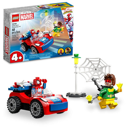 LEGO Marvel Spider-Man's Car and Doc Ock - Kids Pretend Play Set with Glow in The Dark Pieces for Boys & Girls, Ages 4+ - Gifts for Birthdays - 10789