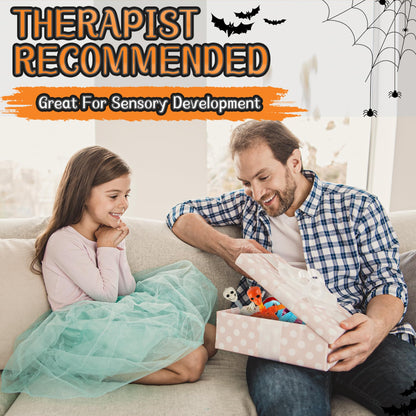 Halloween Pop Tubes Skeleton Toy,4PCS Pop Tube Fidget Toys Airplane Car Travel Activities Toys Sensory Autism Toys for Children with Autistic ADHD,Halloween Party Favors Treat Bags