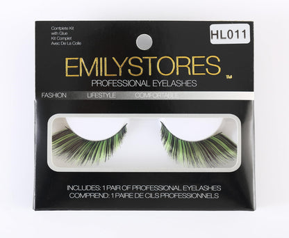 EMILYSTORES Green Fortune Teller Costume Halloween Eye Lashes For Party Looking1 Pairs