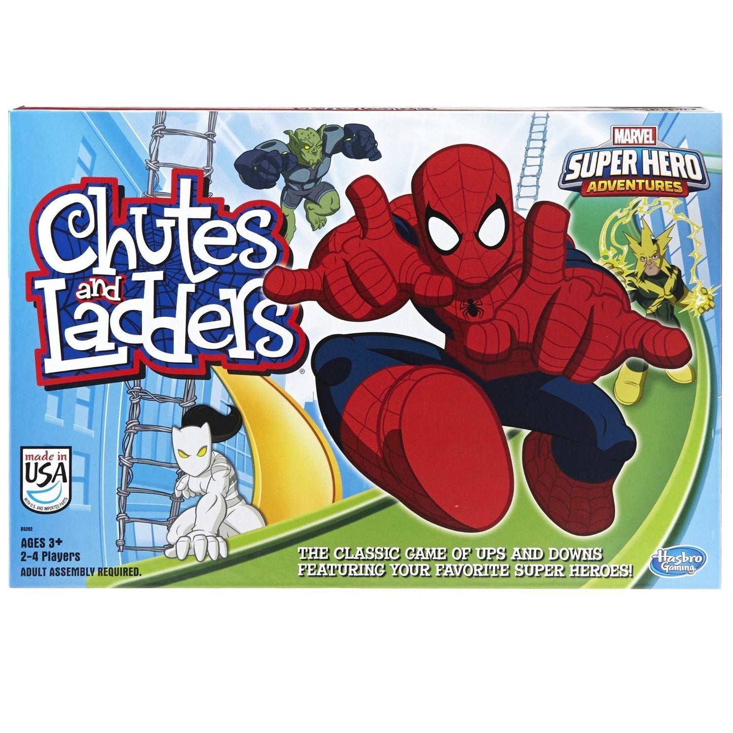 Hasbro Gaming Chutes and Ladders: Marvel Spider-Man Edition Board Game for Kids 2-4 Players, Preschool Games, Ages 3 and Up (Amazon Exclusive)