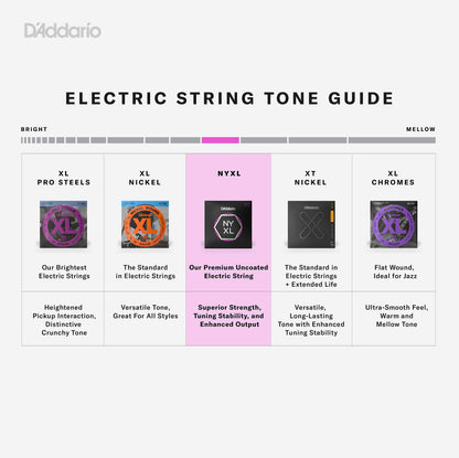 D'Addario Electric Guitar Strings, NYXL Nickel Plated, NYXL1046-3P, Regular Light Gauge 10-46, 6-String Set, Pack of 3