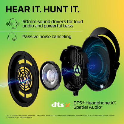 HyperX Cloud Stinger 2 – Gaming Headset, DTS Headphone:X Spatial Audio, Lightweight Over-Ear Headset with mic, Swivel-to-Mute Function, 50mm Drivers, PC Compatible, Black