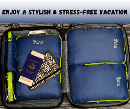 6 Set/3 Set Ultralight Compression Packing Cubes, Suitcase and Backpack Travel Organizer Bags