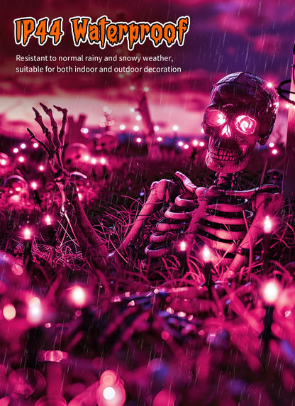 Purple Halloween Mini Lights, 50 Count 13 Feet Incandescent Bulb Mini String Lights, Connectable Halloween Light for Haunted House Ghost Party Holiday Window Indoor Outdoor Decoration, Purple