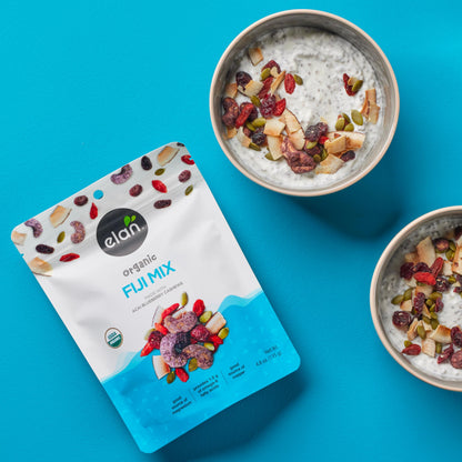 Elan Organic Fiji Mix, 4.8 oz, Non-GMO, Gluten-Free, Vegan, Kosher, Dried Fruits (Dried Goji Berries, Dried Cranberries), Superfood Infused Nuts (Blueberry Acai Cashews), Pumpkin Seeds