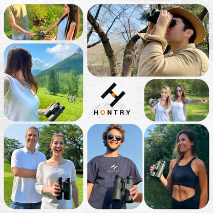 Hontry 8x42 Binoculars with IPX6 Waterproof Protection for Bird Watching, Hunting, Cruise Ship, Travel and Safari