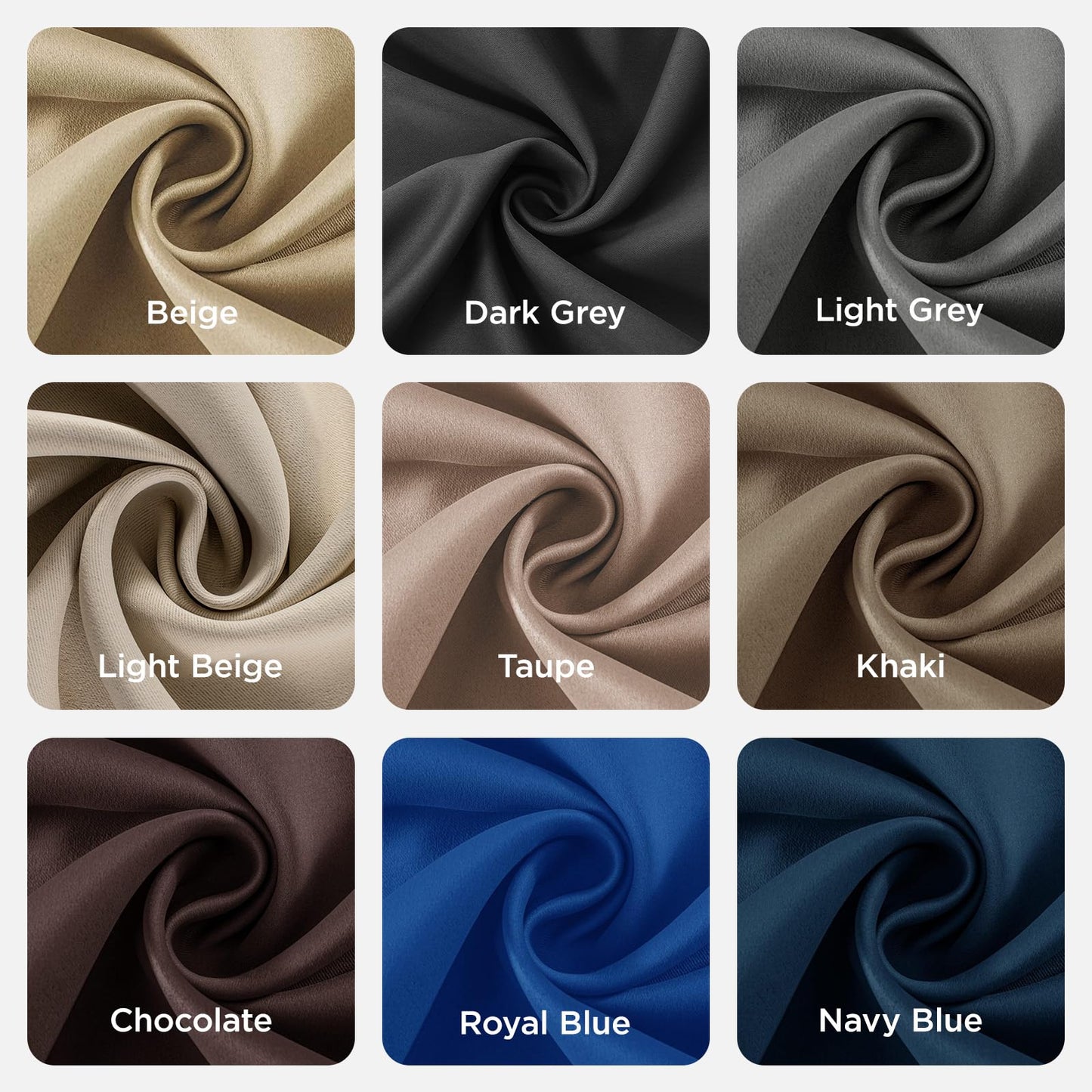 Joydeco 84 Inch Blackout Curtains for Bedroom - Thermal Insulated Room Darkening Light Blocking Curtains with Grommets, Noise Reducing & Wrinkle-Free Drapes for Living Room Windows, 2 Panels