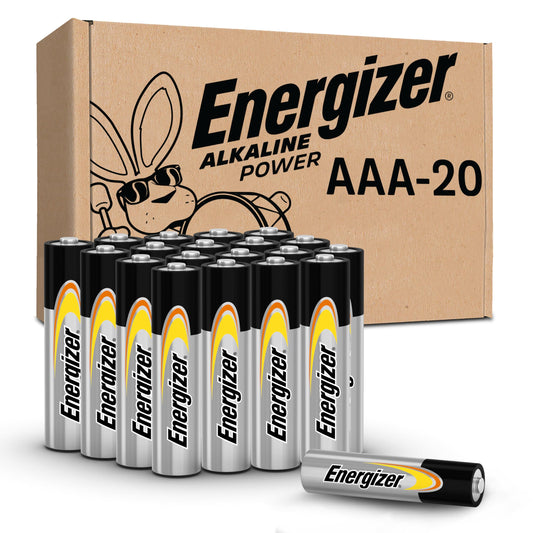 Energizer Alkaline Power AAA Batteries (20 Pack), Long-Lasting Triple A Batteries