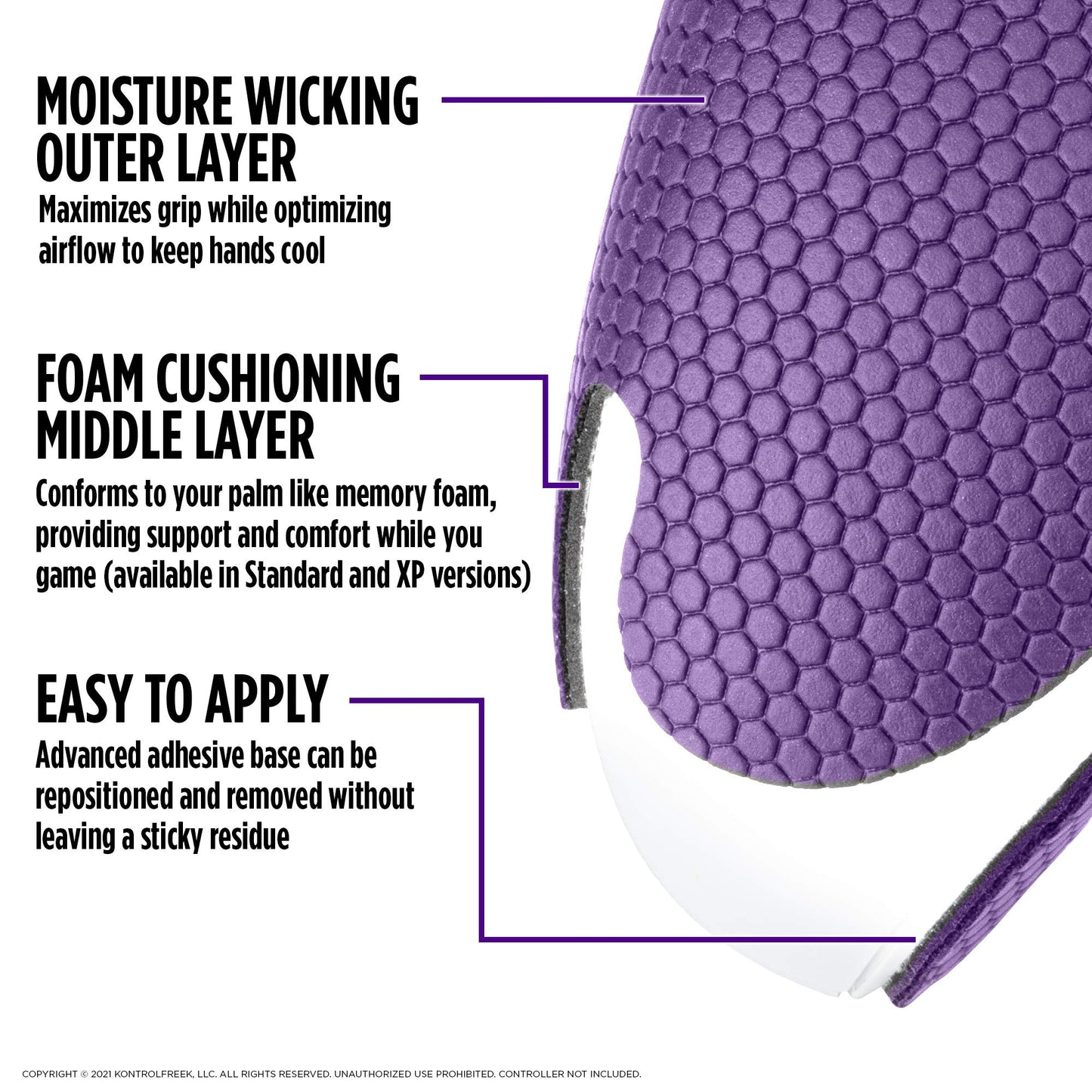 KontrolFreek FPS Freek Galaxy Performance Kit for Xbox One and Xbox Series X Controller | Includes Thumbsticks and Grips | Purple