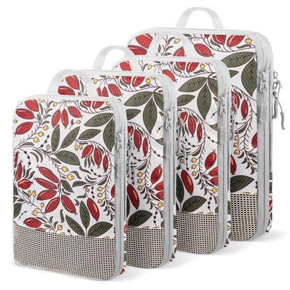 Compression Packing Cubes for Travel 4 Set Luggage Packing Organizer Bag Compressible Expandable Organizer Cubes For Carry On Luggage Suitcase Travel Essentials Accessories for Women Men