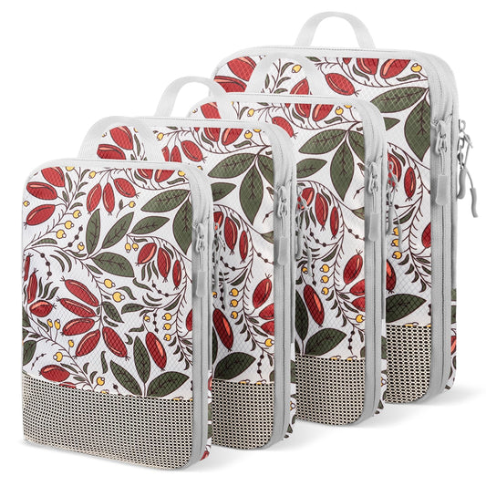 Compression Packing Cubes for Travel 4 Set Luggage Packing Organizer Bag Compressible Expandable Organizer Cubes For Carry On Luggage Suitcase Travel Essentials Accessories for Women Men