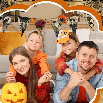 Ganeen 60 Pcs 10 x 10 Inch Vintage Halloween Quilting Fabric Squares Retro Halloween Fat Patchwork Precut Strips Rustic Crow Skull Fabric Bundles for Holiday DIY Craft Sewing Quilt Material Handmade