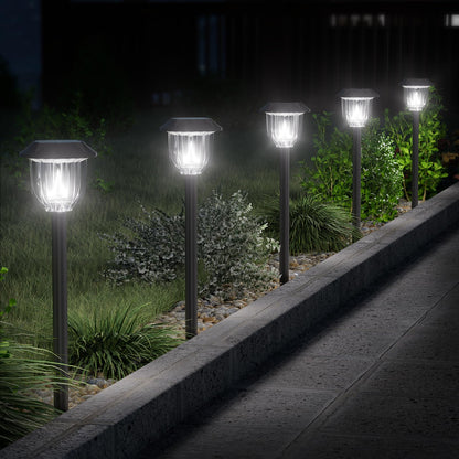 12000K 10 Pack Solar Lights Outdoor IP65 Waterproof,HIGH-POWER LED Solar lights for Outside,Landscape Lighting,Garden Decorative for Yard,Patio,Landscape,Walkway,Sidewalk,Driveway,Lawn (Cold White)