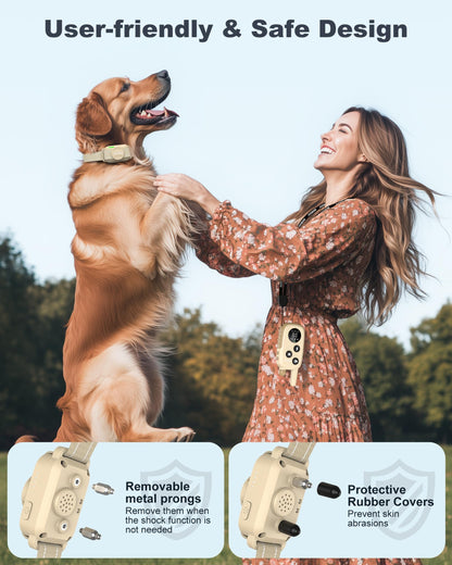 Jugbow Dog Shock Collar 2 Dogs (5-120Lbs) - 4200FT Dog Training Collar with Remote for Large Medium Small Dogs, Rechargeable Waterproof IPX8 E Collars with Beep (1-3) Vibration(1-3) Safe Static(0-99)