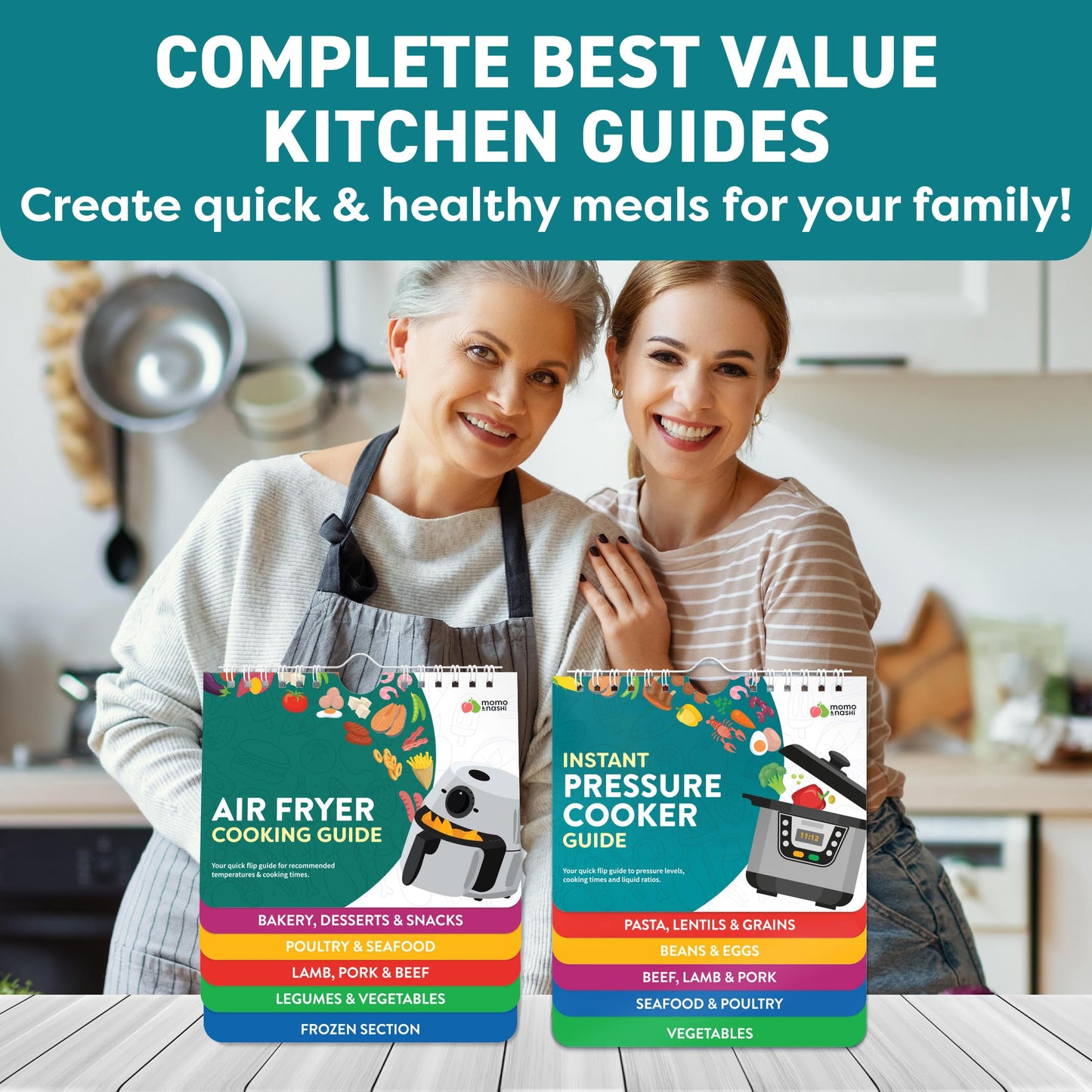 Air Fryer Cheat Sheet Magnets Cooking Guide Booklet - Air Fryer Cookbooks - Air Fryer Liners - Air Fryers Kitchen Gifts Gadgets 2025 and 2026 - Air Fryer Accessories - Air Fryer Cooking Guide