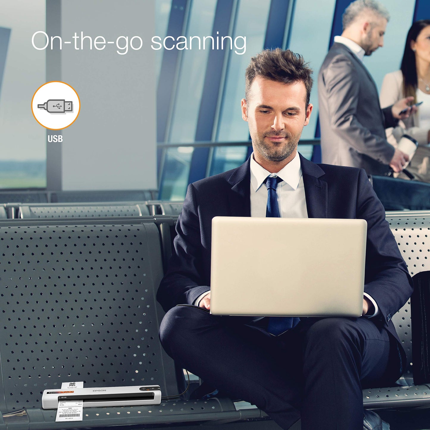 Epson RapidReceipt RR-60 Mobile Color Receipt & Document Scanner with ScanSmart AI PRO Receipt Management & PDF Software for PC & Mac