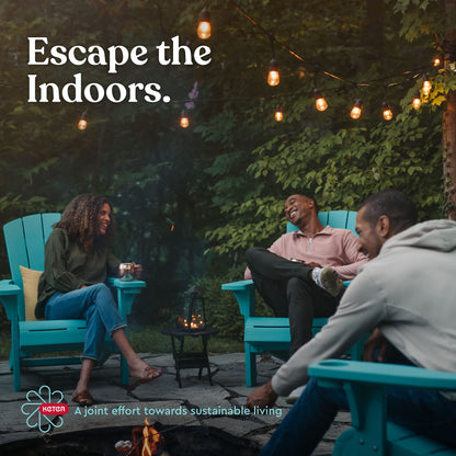 Keter Denali 30 Gallon Resin Outdoor Storage Box and Patio Furniture Side Table for Pool and Garden Accessories, Grey & Black