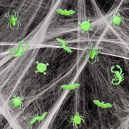 kockuu 56pcs Spider Rings Glow in The Dark Plastic Bugs Insects Ring Toys for Kids Toddlers Halloween Party Favors Trick or Treat Rings April Fool's Day Prank Gifts