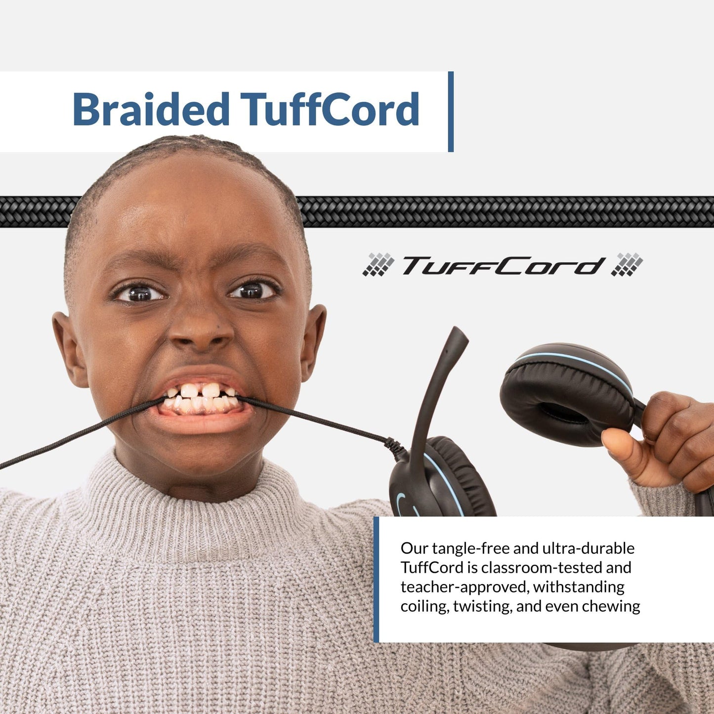 Cyber Acoustics 3.5mm Stereo Headset (AC-5002) with Noise Canceling Microphone for PCs, Tablets, and Cell Phones in The Classroom or Home