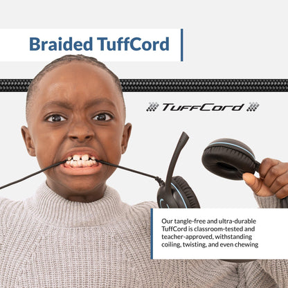 Cyber Acoustics 3.5mm Stereo Headset (AC-5002) with Noise Canceling Microphone for PCs, Tablets, and Cell Phones in The Classroom or Home