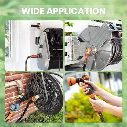 Giraffe Tools Garden Leader Hose 5/8 inch x 2.5ft, Short Water Hose Heavy Duty, Flexible, Lightweight Hybrid Hose with Bend Protection, Male to Female Fittings