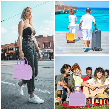 DALINDA Lunch Bag Lunch Box for Women Men Reusable Insulated Lunch Bags for Adults,Leakproof Cute Cooler Lunch Tote Bag, Large Capacity for Work Travel Picnic,Purple