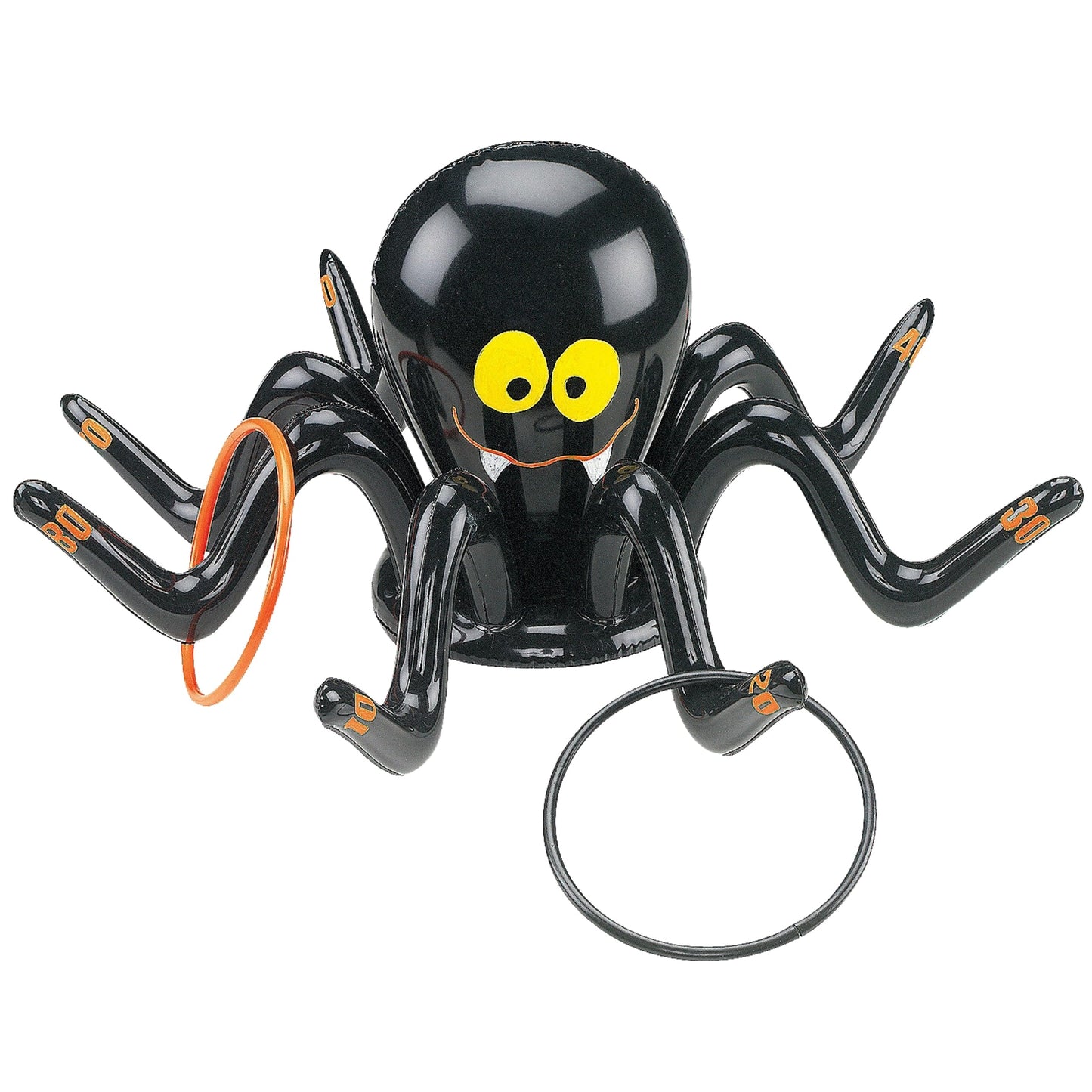 Fun Express - Inflate Spider Ring Toss Game for Halloween - Toys - Inflates - Inflatable Games - Halloween - 5 Pieces