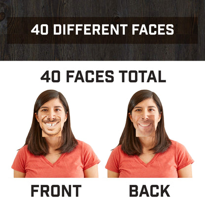 Gentlemans Club Face Drink Coasters - 20 Hilarious Double Sided Drink Coasters (40 Fun Faces)