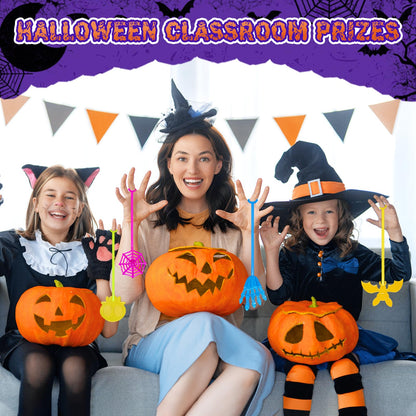 Halloween Sticky Hands Bulk 42PCS Halloween Party Favors for Kids Stretchy Sticky Hand Toy Halloween Goodie Bag Stuffers Fillers Trick or Treat Halloween Party Supplies Toys Classroom Prizes for Kids