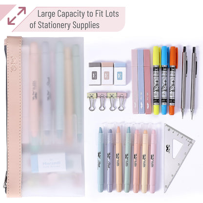 Mr. Pen- Clear Pencil Pouch, 3 Pack, Case for Kids, Makeup Bag, Transparent Storage Organizer