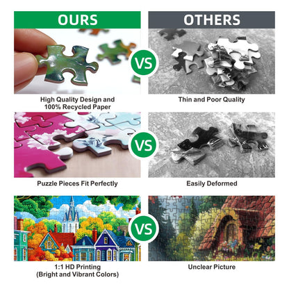 1000 Piece Puzzles for Adults Clearance, Ancient Castle Ghost Magic Tree for Adults, Hard Challenge Art Jigsaw Puzzles, for Gifts Birthday Party Games Family, 27.5 * 19.7 inch Dust Free Puzzle