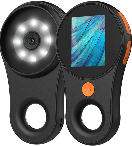 Digital Microscope Handheld 2.0 inch IPS Color Screen,Portable Digital Magnifying Glass 500x,Marco Microscope for Kids,Built-in 8LED Lights,USB Compatible with PC Windows, Mac OS