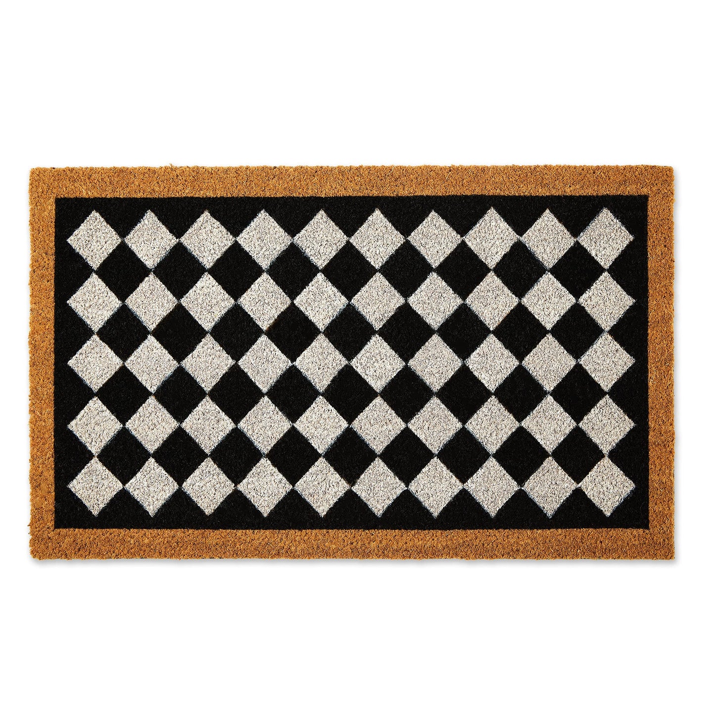 DII Natural Coir Geometric Modern Outdoor Door Mat, Front Porch Décor, 17x29, Harlequin