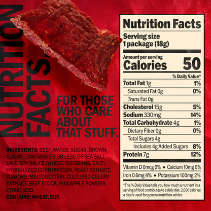 Jack Link's Beef Jerky, Original, Multipack Bags - Flavorful Meat Snacks for Lunches, Ready to Eat Protein Snacks, Individual Packs - 7g of Protein, Made with 100% Beef - 0.625 oz (Pack of 20)