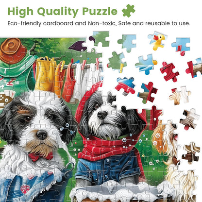 300 Piece Puzzles for Adults,Cute Dogs Jigsaw Puzzle for Adults Kids Seniors,Recycled Cardboard Dogs Large Piece Puzzle 300 Piece,Family Activity Great Gift for Family Friends 20.5 * 15 in