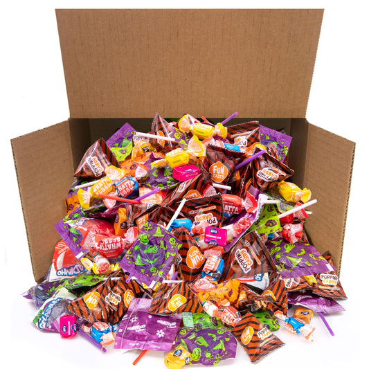 Halloween Candy Bulk 10-Pound Box - Party Mix - Popping Rocks, Lollipops, Taffies, Gum - Trick or Treat Candy Variety Pack - Assorted Goody Bags and Pinata Fillers