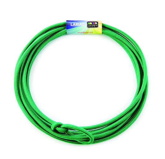 Just Jump It Lil Lariat Junior Lasso Rope - Pre-Tied 20' Kids Cowboy Rope - Green