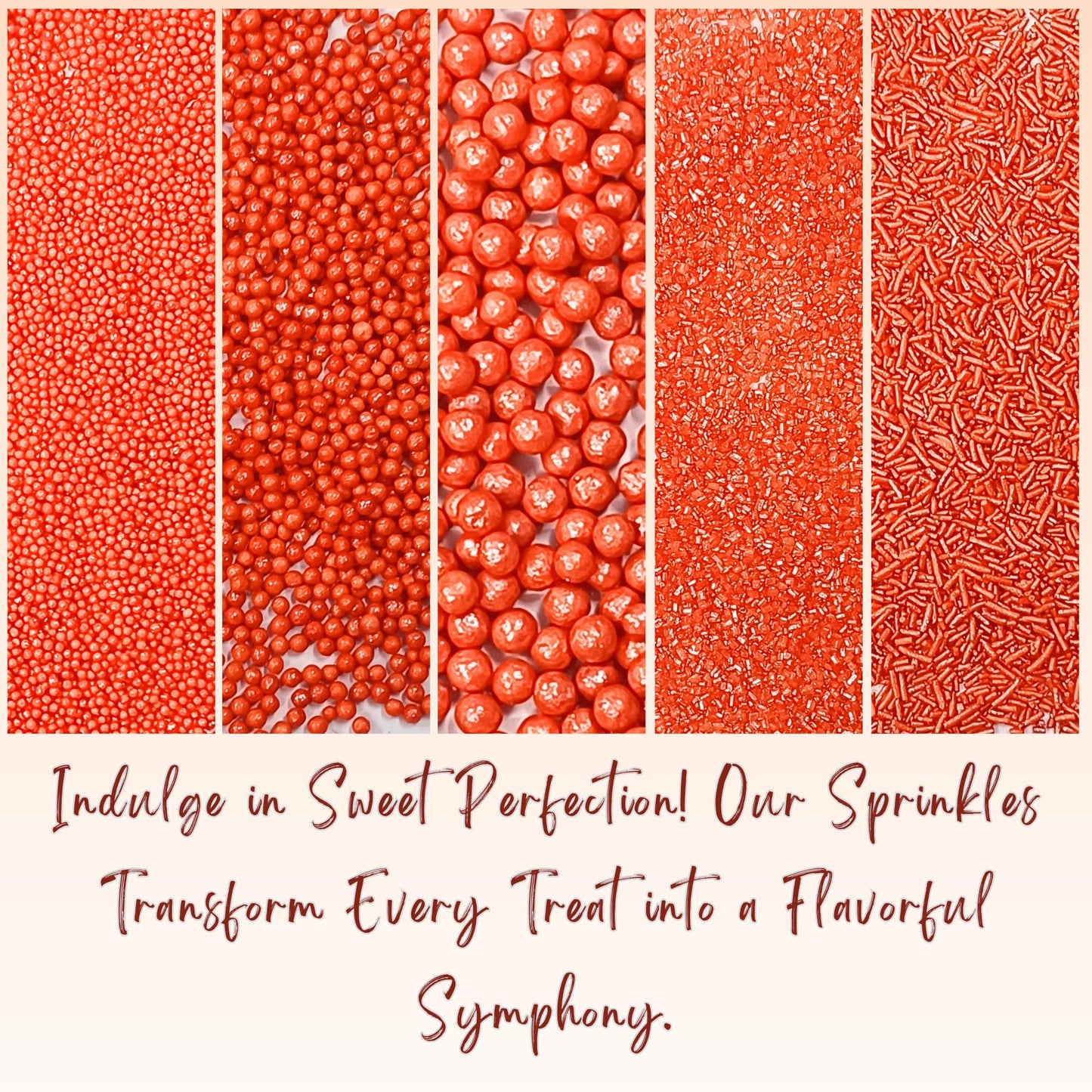 Confect Orange Sprinkles – Halloween Edible Sprinkle Mix | Assorted 5-Pack with Orange Dragees, Jimmies & Sparkling Sugar | Spooky-Night Sprinkles | Cake & Cupcake Decorating Topping | Vegan, Gluten-Free – 5 Oz